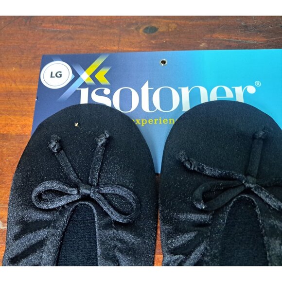 Isotoner Classic Satin Ballerina Slippers Periwinkle Large 8-9 Bridesmaid Bride - Picture 2 of 6